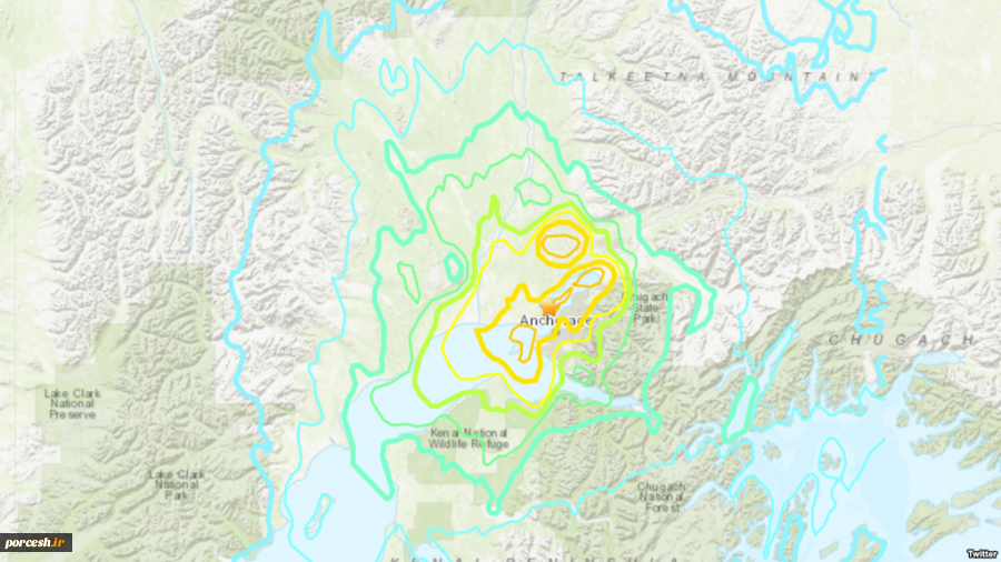 زلزله ۷ ریشتری در آلاسکا به جاده‌ها و ساختمان‌ها آسیب گسترده رساند  2